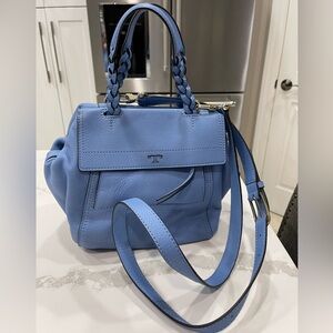 TORY BURCH Half Moon Blue Shoulder Bag
